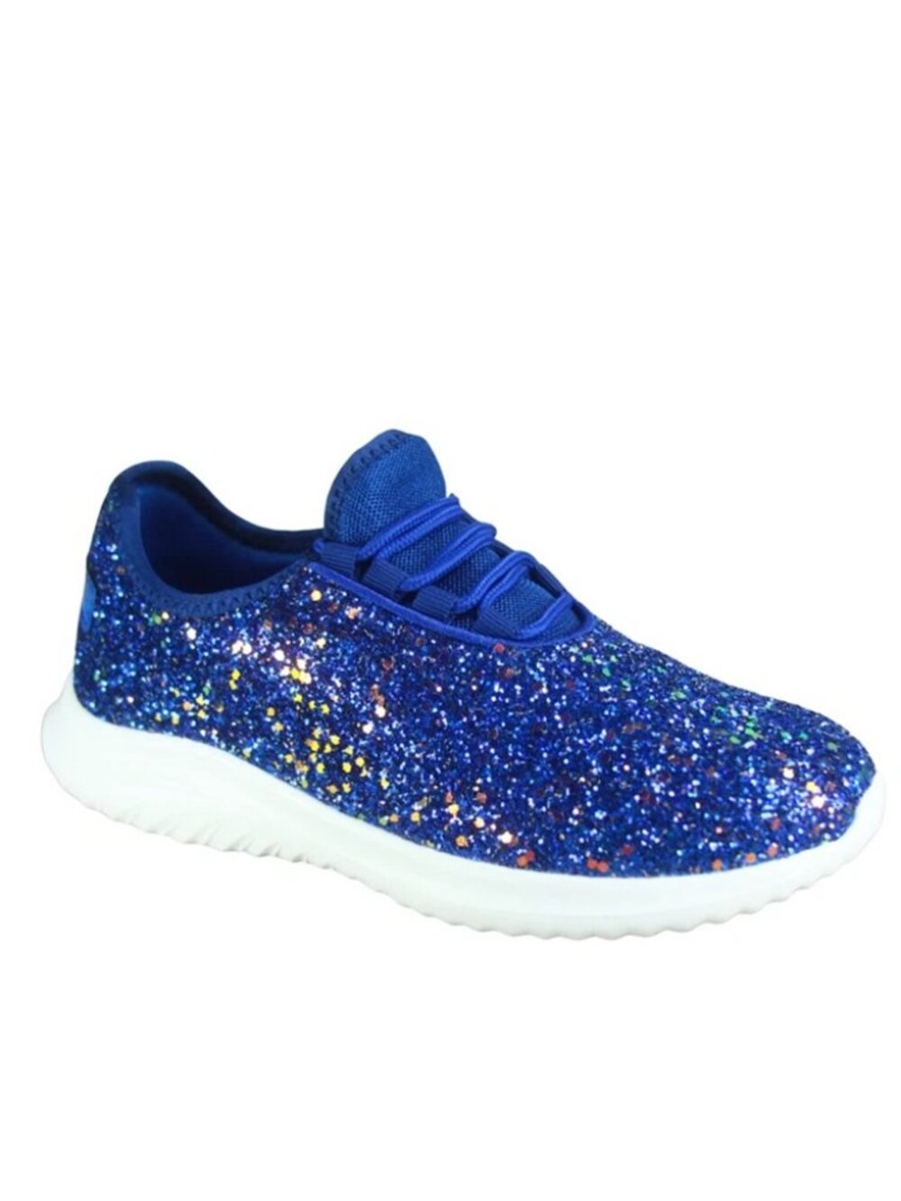 Women's Fashioin Glitter Sparkly Lightweight Metallic Tennis Sneaker Shoes - Picture 16 of 16